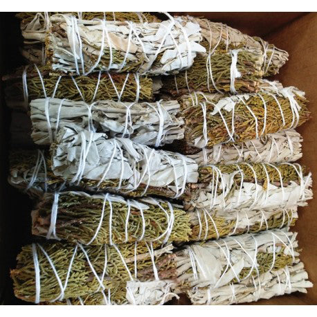 4" White Sage & Cedar Smudge Stick