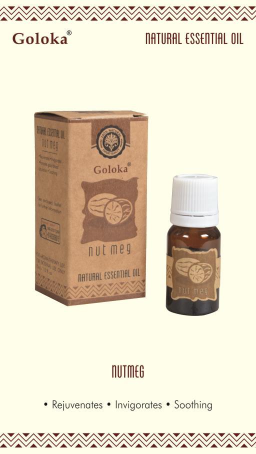 Goloka - Nutmeg Natural & Undiluted Essential Oil 10ml