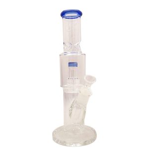 12" Straight Tube Glass Bong Tire Percolator with Inline Ash Catcher