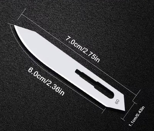 No. 60 Industrial Carbon Steel Blade - 25pcs