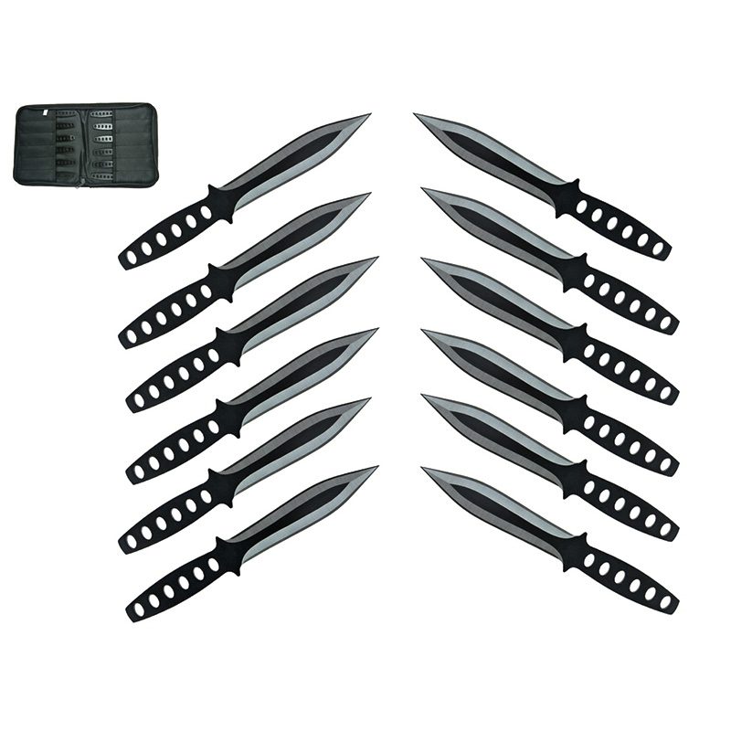 6″ Black Noir Throwing Knife Set