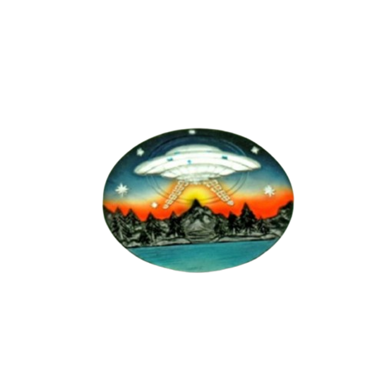 4.75" UFO Round Polyresin Incense Burner