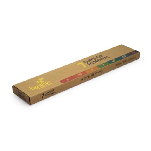 Ispalla Organic - "7 Days Of Renewal" Palo Santo & Assorted 10 Incense Sticks 9"