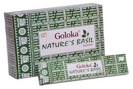 Goloka – Nature’s Basil 9″ Incense Sticks (15g)