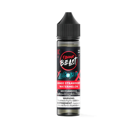 Flavour Beast E-Liquid 60mL Salts - Savage Strawberry Watermelon