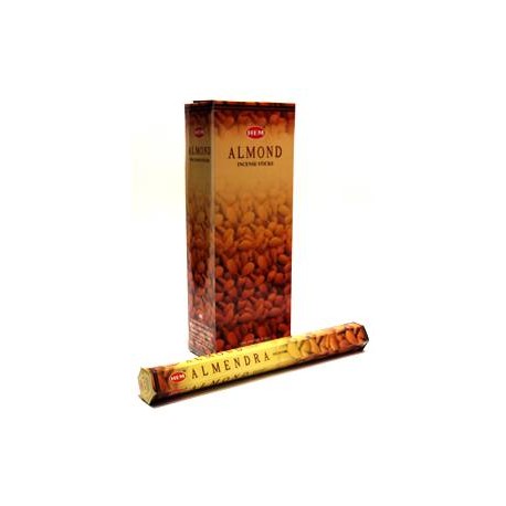 HEM Almond 9″ Incense Sticks – Hex Box (20g)