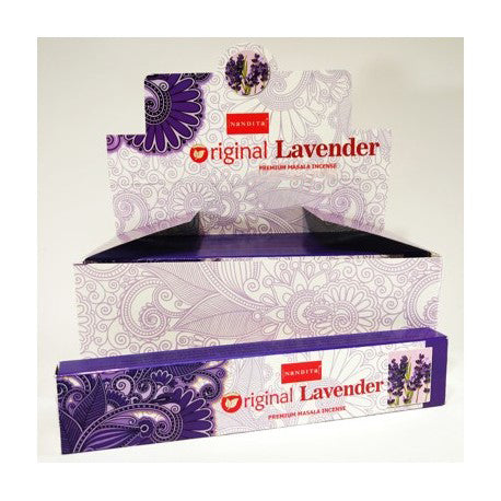 Nandita - Original Lavender Incense Natural & Organic Hand-rolled Masala Incense Sticks 15g