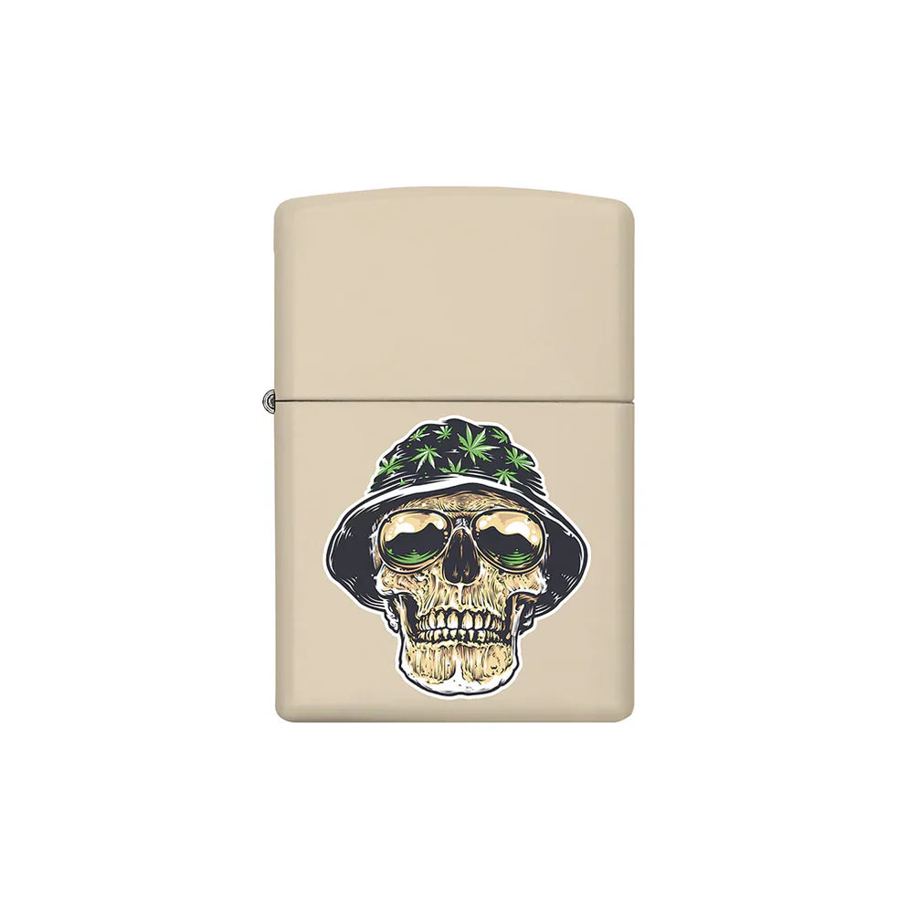 Zippo Lighter - Leaf Cannabis Skull