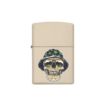 Zippo Lighter - Leaf Cannabis Skull
