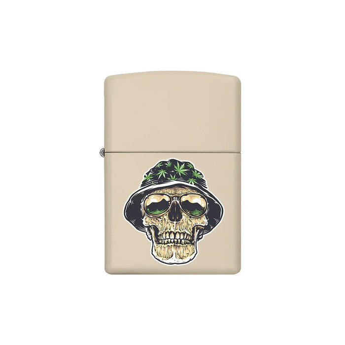 Zippo Lighter - Leaf Cannabis Skull