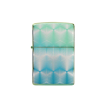 Zippo Lighter - High Polish Teal Pattern Design