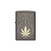 Zippo Lighter - Cannabis Prism Leaf Design