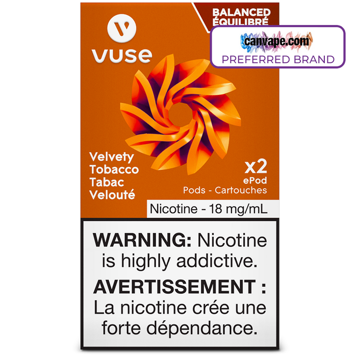 Vuse - Capsules de remplacement Velvety Tobacco ePod 