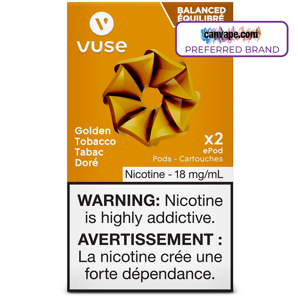 Vuse - Dosettes de remplacement Golden Tobacco ePod [Disponible Voir description]