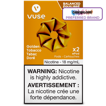 Vuse - Dosettes de remplacement Golden Tobacco ePod [Disponible Voir description]