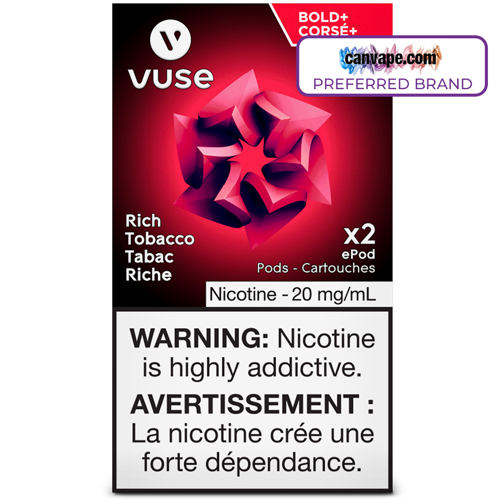 Vuse - Cartouches de remplacement pour ePod Rich Tobacco Bold+