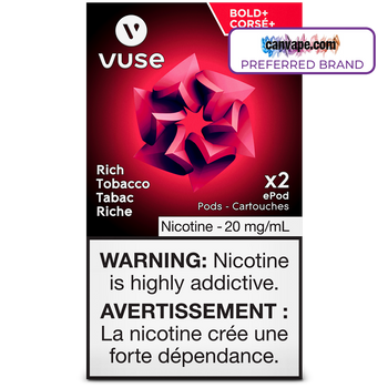 Vuse - Cartouches de remplacement pour ePod Rich Tobacco Bold+