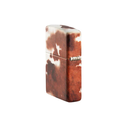 Zippo Lighter - Cow Print Design