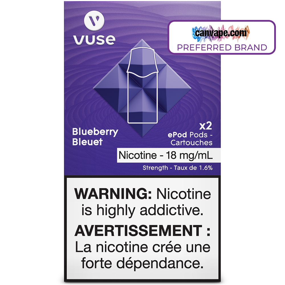 Vuse - Dosettes de remplacement pour ePod Blueberry [Disponibles Voir description]