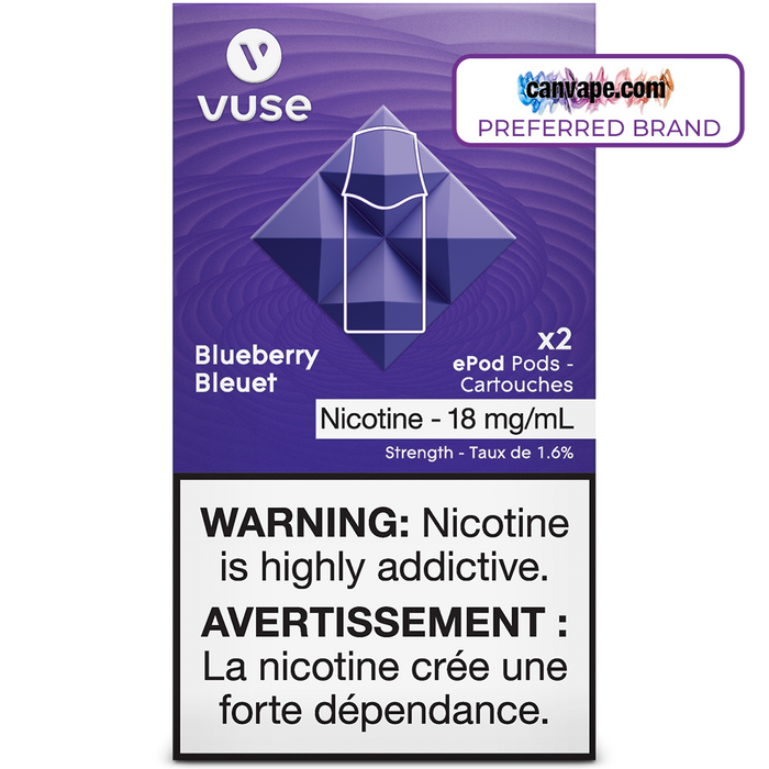 Vuse - Dosettes de remplacement pour ePod Blueberry [Disponibles Voir description]