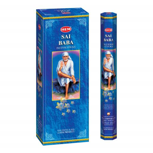 HEM Sai Baba 9″ Incense Sticks – Hex Box (20g)
