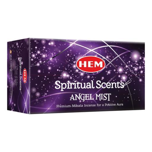 HEM Spiritual Scents – Angel Mist Premium Hand-Rolled Masala Incense (15g)