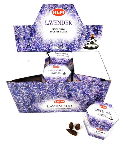 HEM Backflow Cones - Lavender Backflow Incense 40 Cones