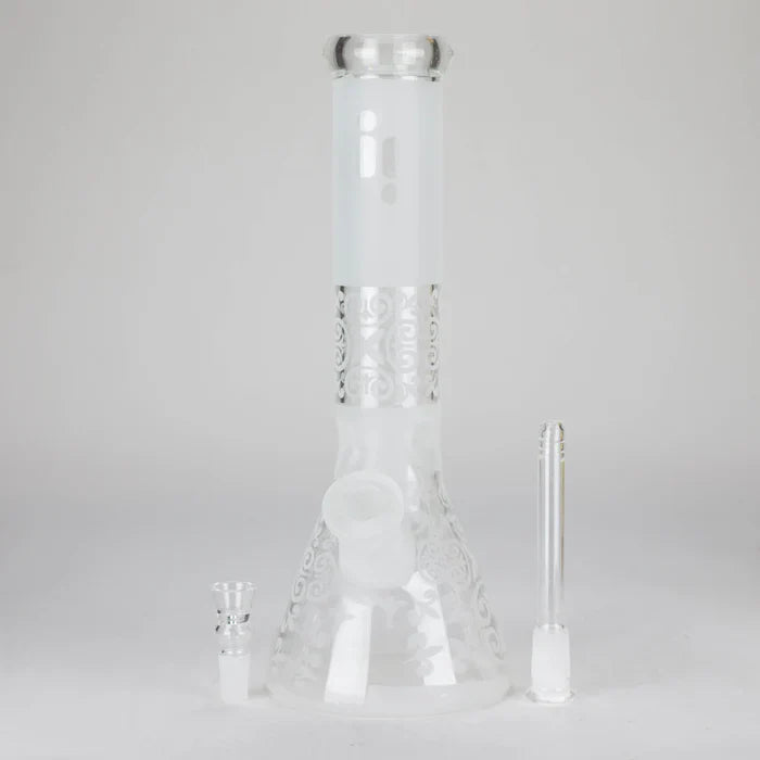 12" Frosted Glass Beaker Bong