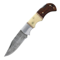 The Bone Edge - 6.5″ Damask Fang Foldable Knife