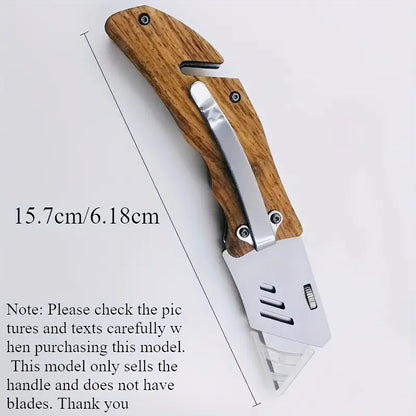 Rosewood Stainless Steel Folding Handle - Blade Not Included