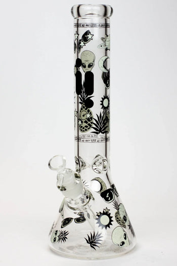 Bong en verre phosphorescent Infyniti 14" ananas 7 mm