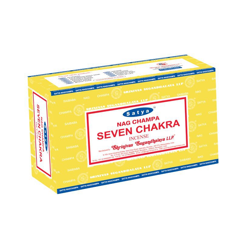 Satya Nag Champa - Seven Chakra Incense Sticks 15g