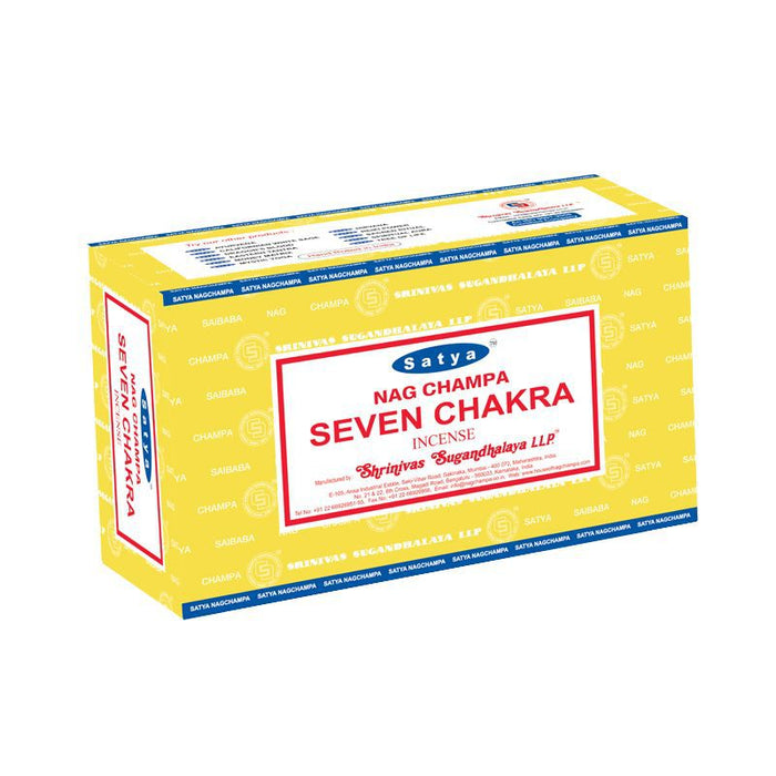 Satya Nag Champa - Seven Chakra Incense Sticks 15g