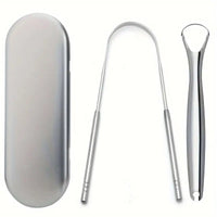 2-piece Stainless Steel Tongue Scraper Set