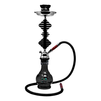 Black Glass Base 22" Hookah