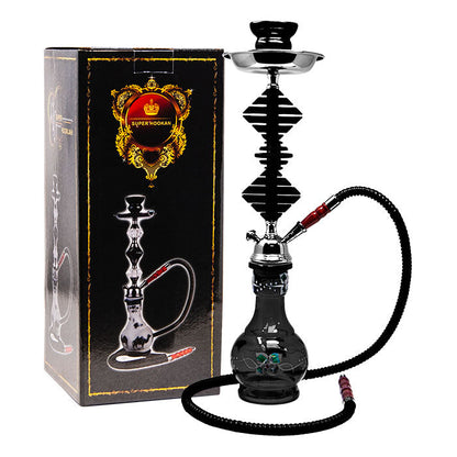 Black Glass Base 22" Hookah