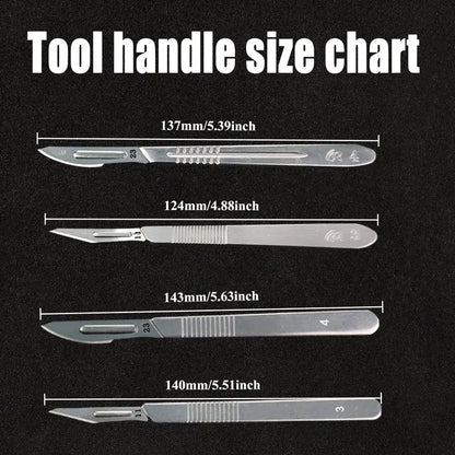 Carbon Steel Knife Set With No. 4 Handle