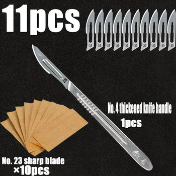 Carbon Steel Knife Set With No. 4 Handle