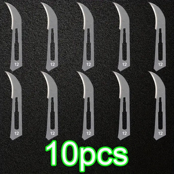 No. 12 Industrial Carbon Steel Blade - 10 pcs