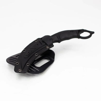 S-TEC - 8" Black Boot Skinner Knife w/ Sheath