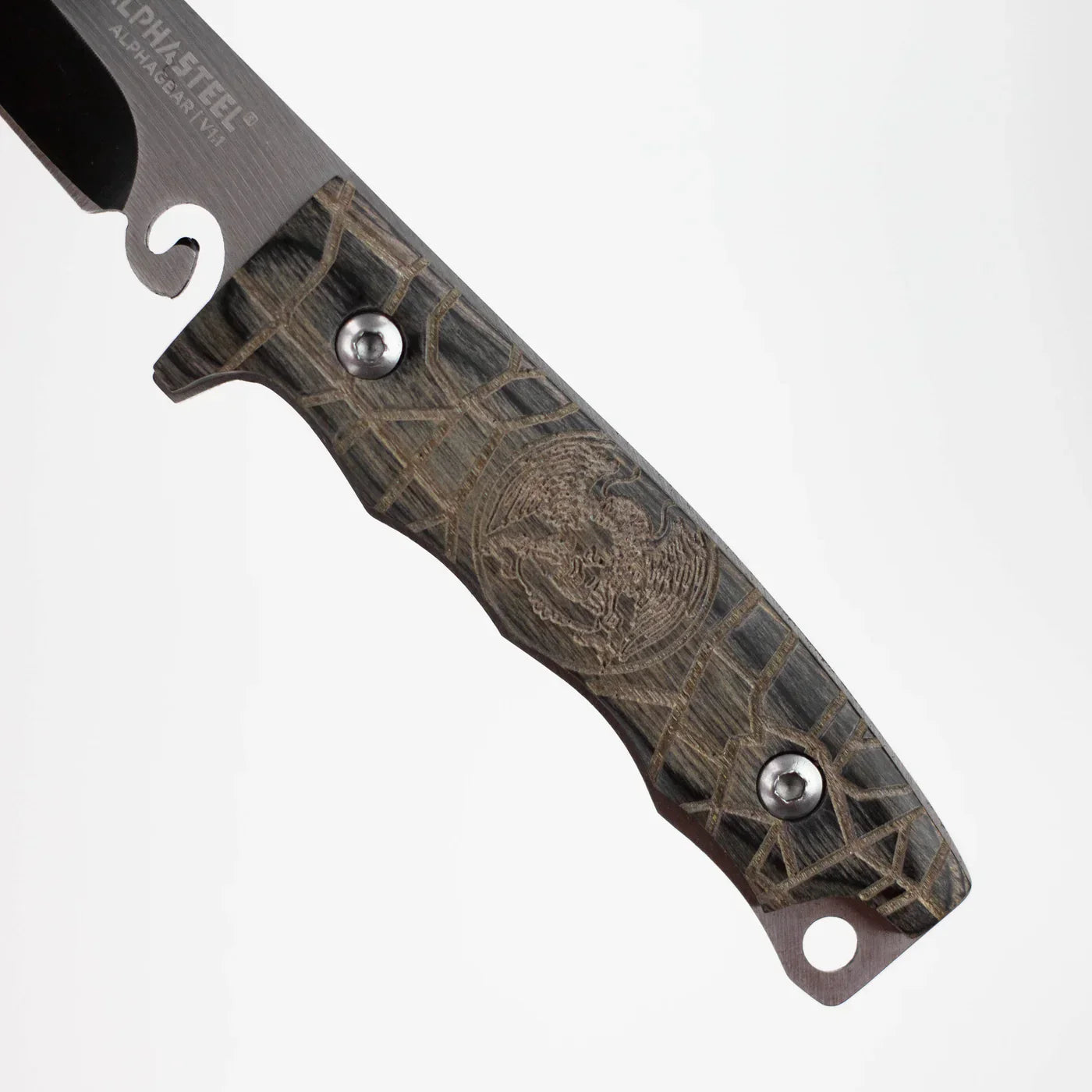 ALPHASTEEL - 8" Full Tang Fixed Blade Hunting Knife