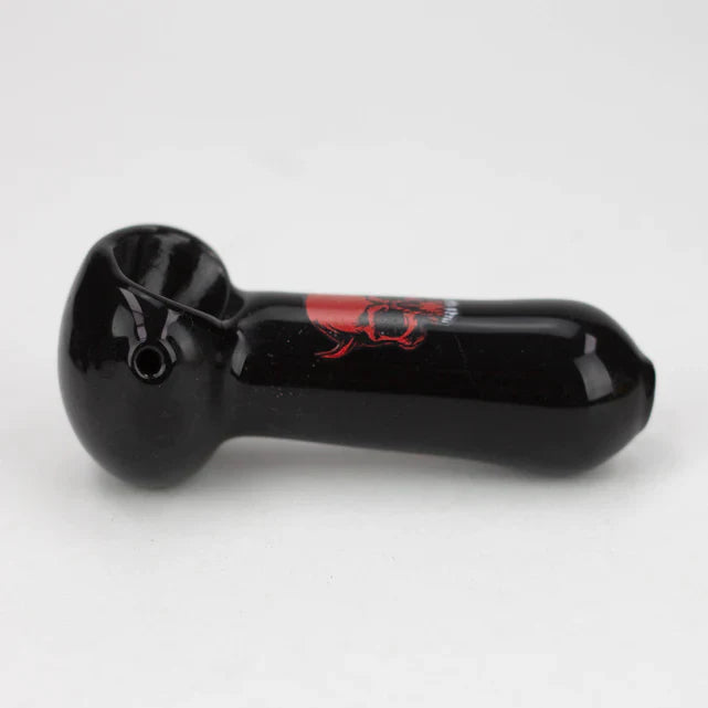 3" Heavy glass Black Hand Pipe