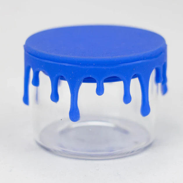 Récipient en verre avec couvercle en silicone