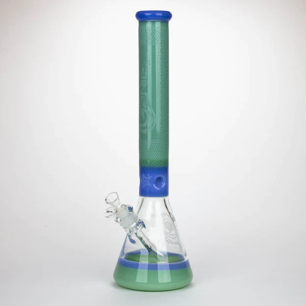 Genie 17" Sandblasted Artwork 7mm glass water bong