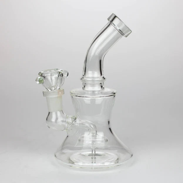 Bong/rig en verre avec diffuseur de pomme de douche 2 en 1 de 6,5 pouces avec bol et banger