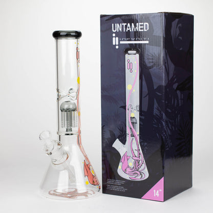 Infyniti Untamed 14" 7mm Classic Beaker Water Bong - Octopus with box