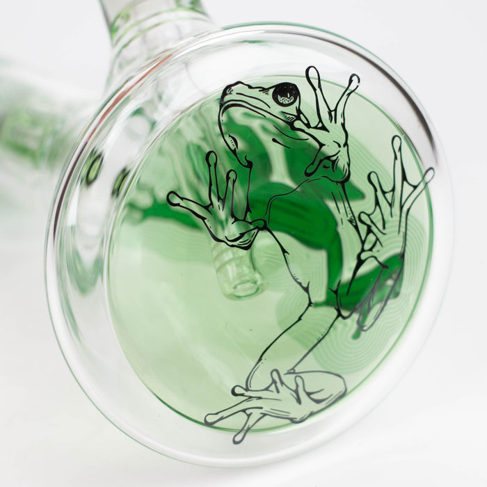 Infyniti Untamed 14" 7mm Classic Beaker Water Bong - Green Frog