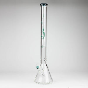 Teal Genie 24" 9mm Glass Water Bong with ice pinch 