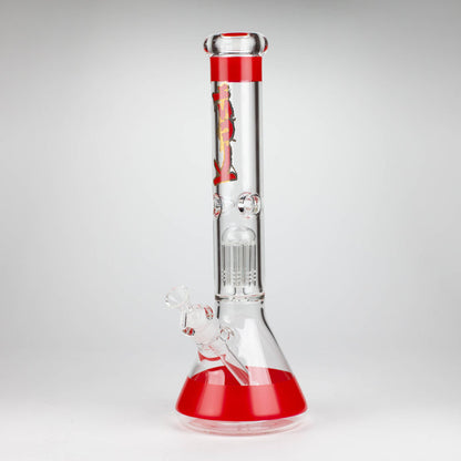 Kush 15" Tree Percolator 7mm Glass Bong Red