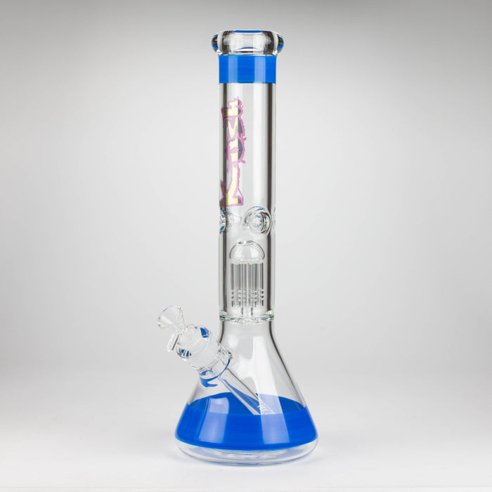 Kush 15" Tree Percolator 7mm Glass Bong Blue